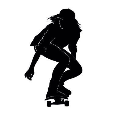 Beyaz arka planda bayan patenci. vektör illüstrasyonu.