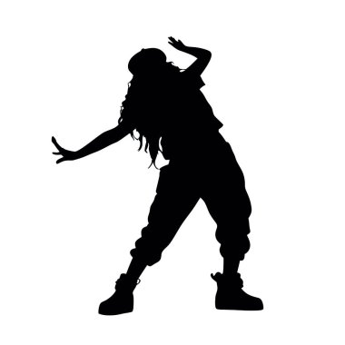 Dans eden bir kızın silueti