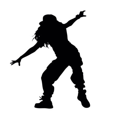 kadın dansçı silüeti.