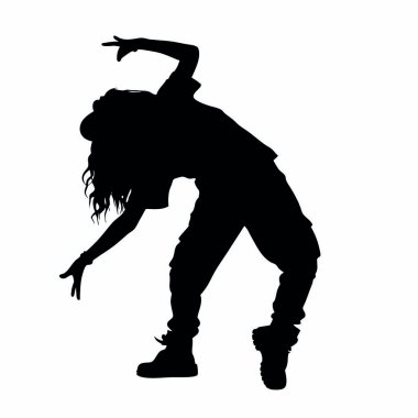Genç kız hip hop dansçısı.