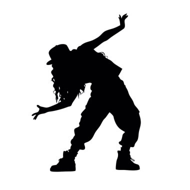 Dans eden kızın silueti