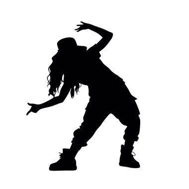 Dansçı siluet vektörü