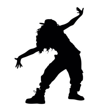 Beyaz arka planda bir kadının silüeti.