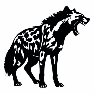 Siyah vahşi kurt. Vahşi kurt. vektör siyah siluet. Vahşi kurt. kurt.