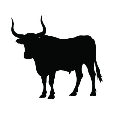Boğa logosu vektör illüstrasyon tasarımı