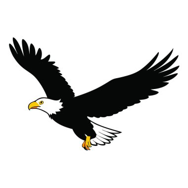 Arka planda uçan kartal.