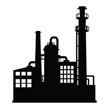 Fabrika oluşturma silueti ikon vektör çizim tasarımı