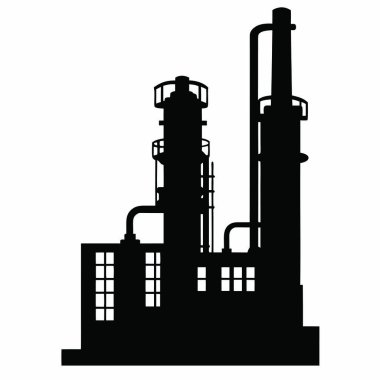 Endüstriyel yapının vektör çizimi