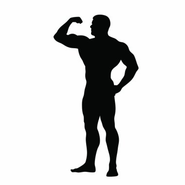 güçlü adam silueti vektörü