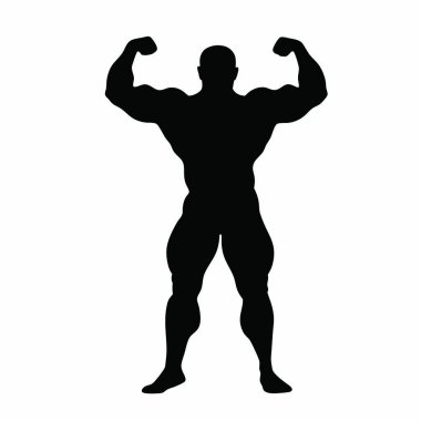 güçlü adam silueti vektörü