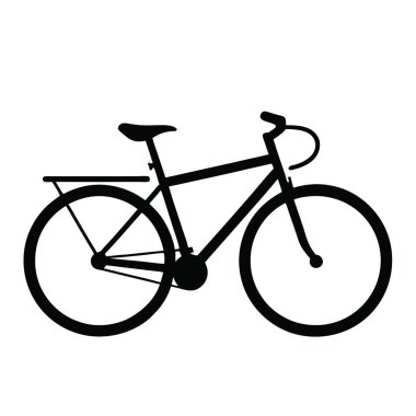 Beyaz arkaplanda bisiklet simgesi