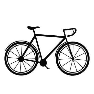 Web ve mobil uygulaması tasarımı, Bisiklet logo kavramı için beyaz arka plan üzerinde izole Bisiklet simge vektör