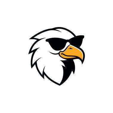 kartal kuş maskotu illüstrasyon logosu
