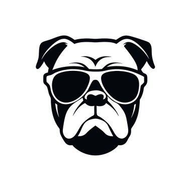 Pug logosu. vektör illüstrasyonu