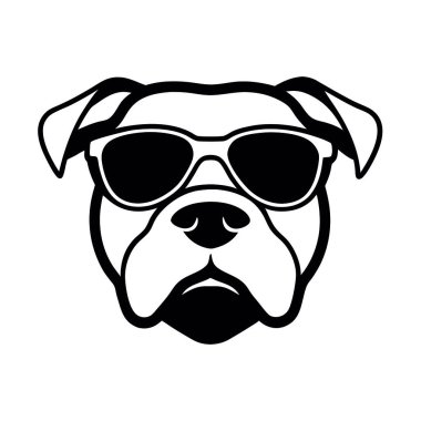 Pug dog güneş gözlüğü vektör simgesi ile