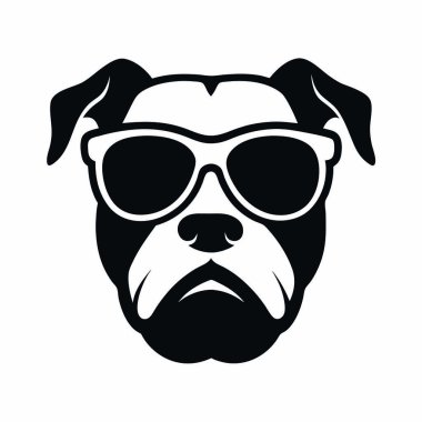 pug dog baş simgesi, basit stil