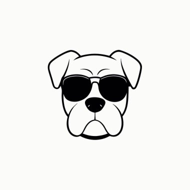 Bulldog logosu tasarım şablonu. vektör illüstrasyonu.