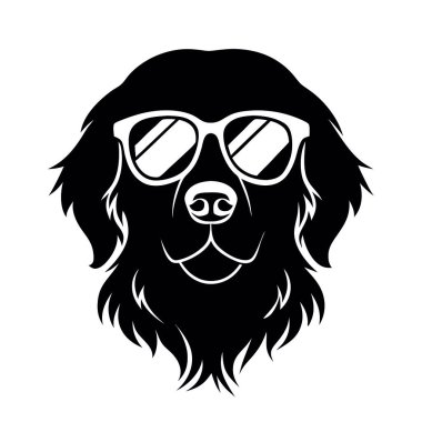 vektör siyah köpek başı