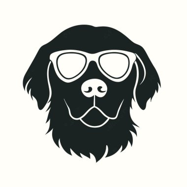 Bir köpeğin vektör logosu. vektör illüstrasyonu