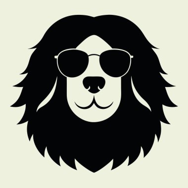 Aslan vektör silueti çizimi