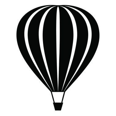 Sıcak hava balonu simgesini, basit tarzı
