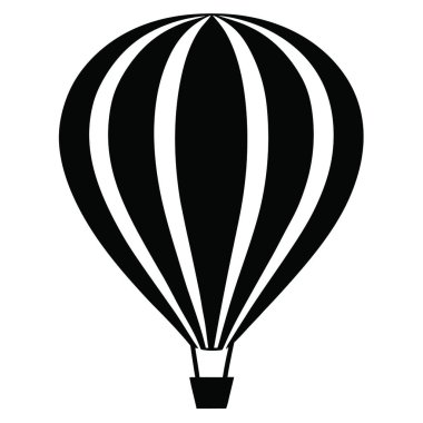 Sıcak hava balonu simgesini, basit tarzı