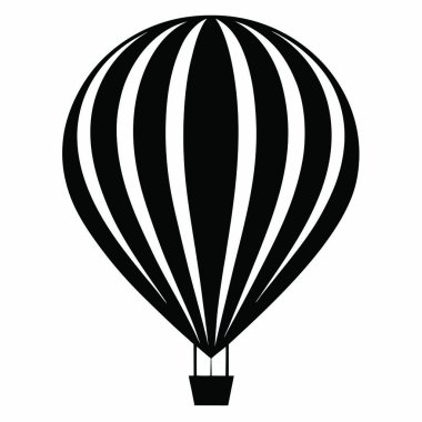 Sıcak hava balonu ikonu. Beyaz arkaplanda izole edilmiş web tasarımı için sıcak hava balonu vektör simgesinin basit gösterimi