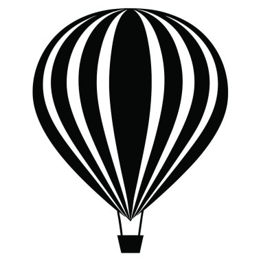 balon hava yolculuğu simgesi izole