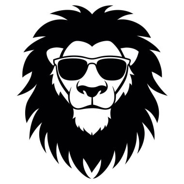 aslan başı vektör illüstrasyonu.