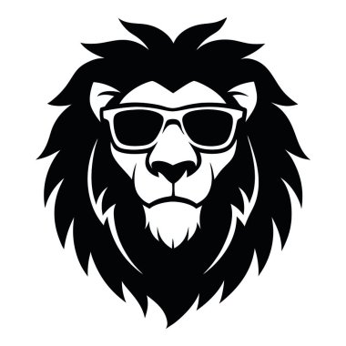 Güneş gözlüğü ve gözlüklü aslan başı.