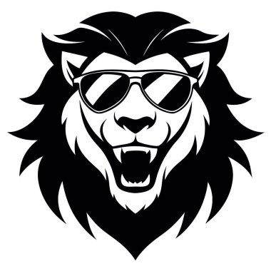 vektör aslan maskotu logosu illüstrasyonu