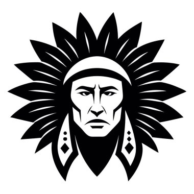 Yerli bir Amerikan yerlinin başı.