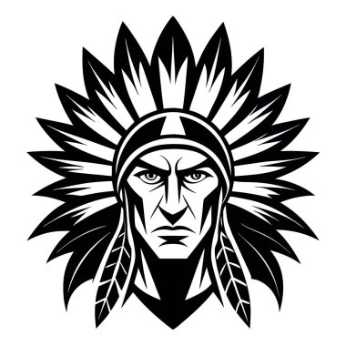 Kalkanlı bir Viking savaşçısının kızgın yüzü..