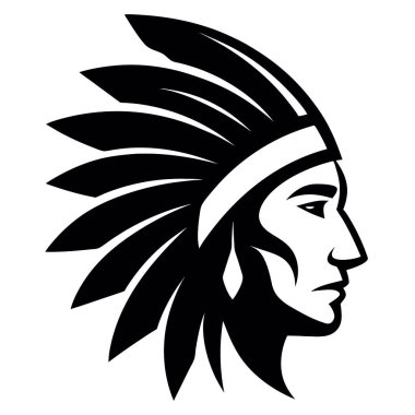 Başlıklı bir adamın kafası. vektör illüstrasyonu.