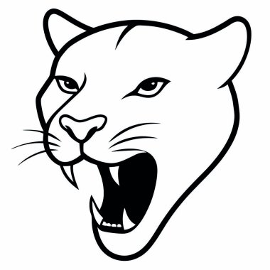 vektör kedi başı illüstrasyonu