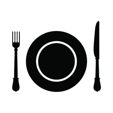 Çatal ve kaşıkla çatal bıçak takımı.