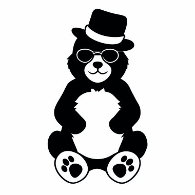 Güneş gözlüklü oyuncak ayı.