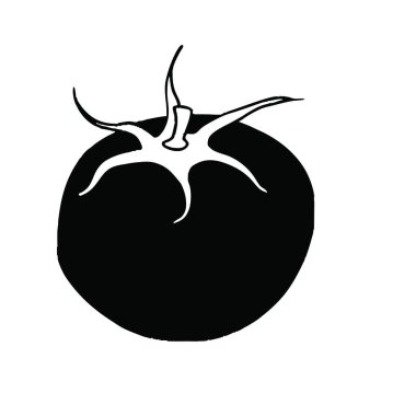 bir armutun siyah ve beyaz vektör çizimi