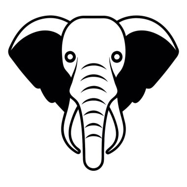 Fil hayvan karikatürü vektör çizimi grafik tasarımı