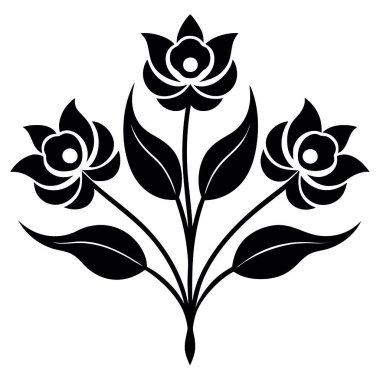 Çiçek dekorasyonu, çiçek vektör çizimi