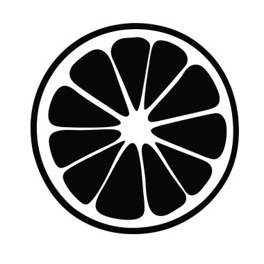 limon ikonu düz stil. Vektör çizimi. meyve