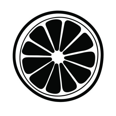 limon simgesi, basit siyah çizim