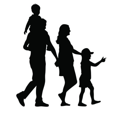 mutlu aile Silhouettes