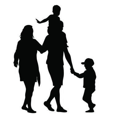 Siluet anne ve kızı