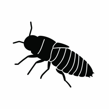 Böcek ve sinek sembolü izole edilmiş bir nesne. Stok için böcek ve böcek vektör simgesi seti.