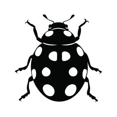 siyah uğur böceği simgesi, basit biçim