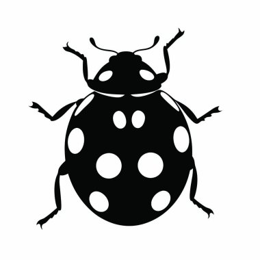 siyah böcek simgesi, basit biçim