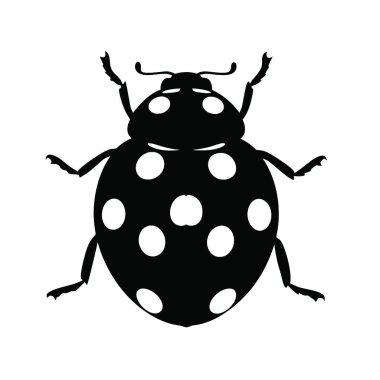 Beyaz arka planda siyah böcek simgesi. vektör.