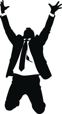 Siyah pozlu iş adamı