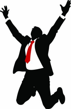 Havaya sıçrayan iş adamı